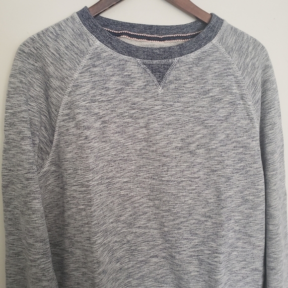 Social Republic Crewneck Sweatshirt Heathered Gray Blue Mens Size Large - Picture 2 of 7